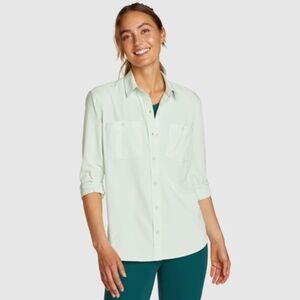 Eddie Bauer Women's Mint Button Down Shirt
